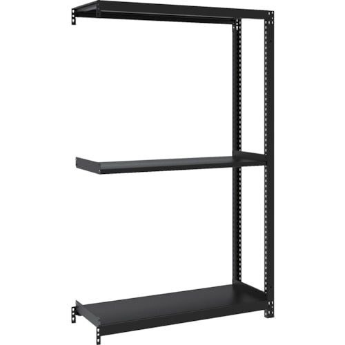 トラスコ中山 TRUSCO スチールラック M1型ボルトレス軽量棚900X320XH1500 3段 連結 サテンブラック（ご注文単位1台）【直送品】