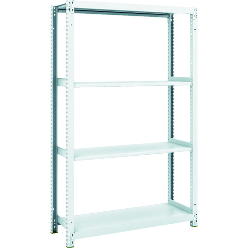 トラスコ中山 TRUSCO スチールラック M1型抗菌塗装ボルトレス軽量棚900X320XH1500 4段(ご注文単位1台)【直送品】