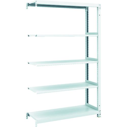 トラスコ中山 TRUSCO スチールラック M1型抗菌塗装ボルトレス軽量棚900X320XH1500 5段 連結(ご注文単位1台)【直送品】
