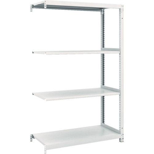 トラスコ中山 TRUSCO スチールラック M1型抗菌塗装ボルトレス軽量棚900X420XH1500 4段 連結(ご注文単位1台)【直送品】