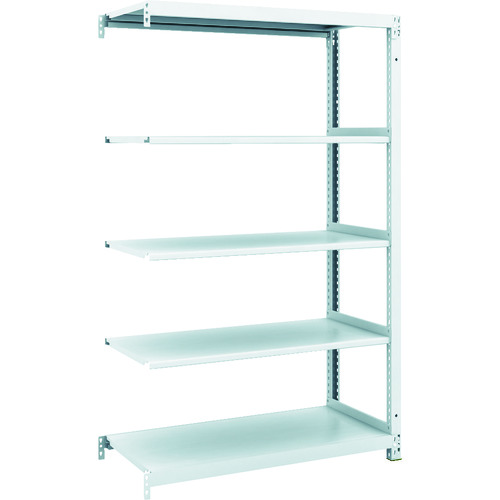 トラスコ中山 TRUSCO スチールラック M1型抗菌塗装ボルトレス軽量棚900X420XH1500 5段 連結(ご注文単位1台)【直送品】
