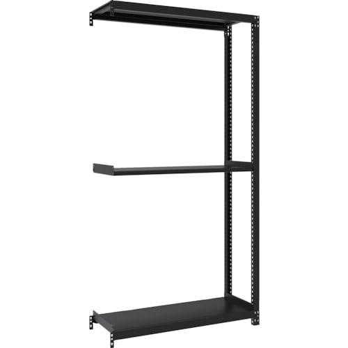 トラスコ中山 TRUSCO スチールラック M1型ボルトレス軽量棚900X320XH1800 3段 連結 サテンブラック（ご注文単位1台）【直送品】