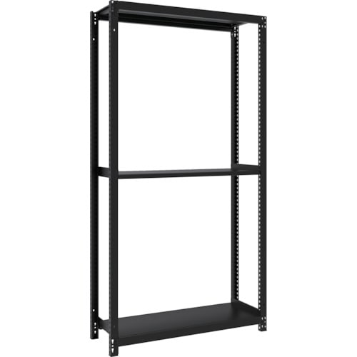 トラスコ中山 TRUSCO スチールラック M1型ボルトレス軽量棚900X320XH1800 3段 サテンブラック(ご注文単位1台)【直送品】