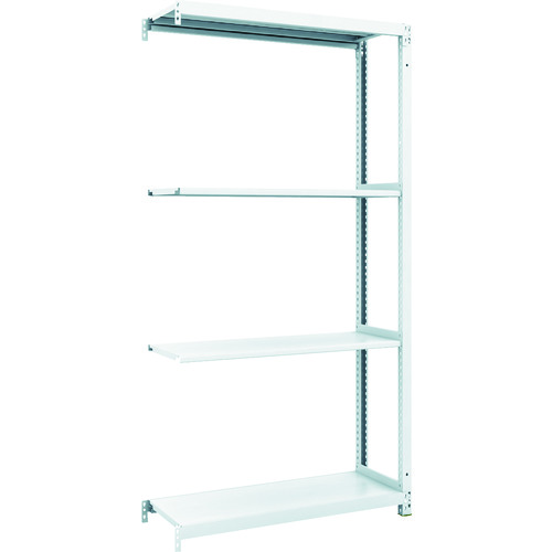 トラスコ中山 TRUSCO スチールラック M1型抗菌塗装ボルトレス軽量棚900X320XH1800 4段 連結(ご注文単位1台)【直送品】