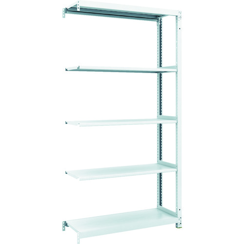 トラスコ中山 TRUSCO スチールラック M1型抗菌塗装ボルトレス軽量棚900X320XH1800 5段 連結(ご注文単位1台)【直送品】