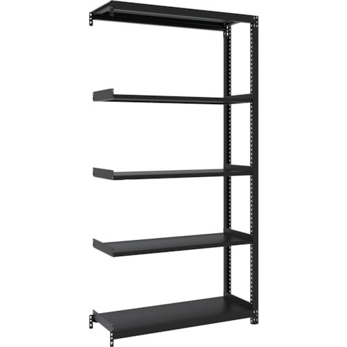 トラスコ中山 TRUSCO スチールラック M1型ボルトレス軽量棚900X320XH1800 5段 連結 サテンブラック(ご注文単位1台)【直送品】