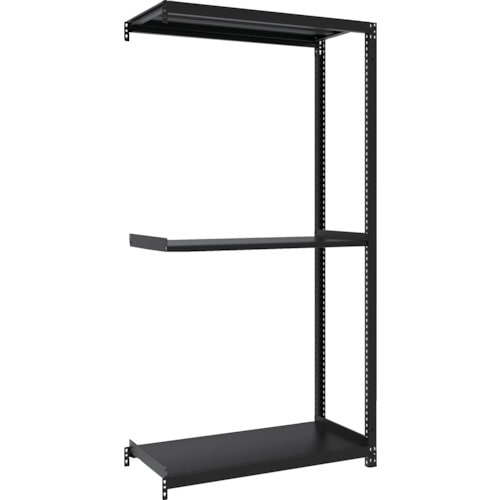 トラスコ中山 TRUSCO スチールラック M1型ボルトレス軽量棚900X420XH1800 3段 連結 サテンブラック(ご注文単位1台)【直送品】