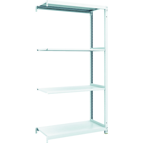 トラスコ中山 TRUSCO スチールラック M1型抗菌塗装ボルトレス軽量棚900X420XH1800 4段 連結(ご注文単位1台)【直送品】