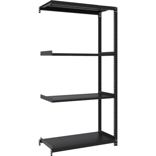 トラスコ中山 TRUSCO スチールラック M1型ボルトレス軽量棚900X420XH1800 4段 連結 サテンブラック(ご注文単位1台)【直送品】