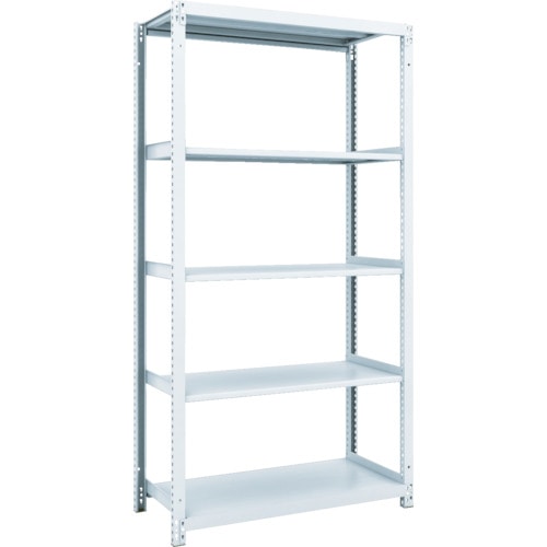 トラスコ中山 TRUSCO スチールラック M1型抗菌塗装ボルトレス軽量棚900X420XH1800 5段(ご注文単位1台)【直送品】