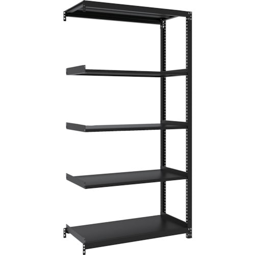 トラスコ中山 TRUSCO スチールラック M1型ボルトレス軽量棚900X420XH1800 5段 連結 サテンブラック(ご注文単位1台)【直送品】