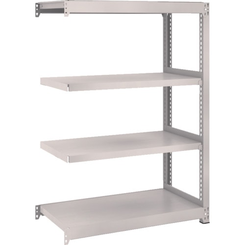 トラスコ中山 TRUSCO スチールラック M2型 W860×D450×H1200 4段 連結 ネオグレー(ご注文単位1台)【直送品】