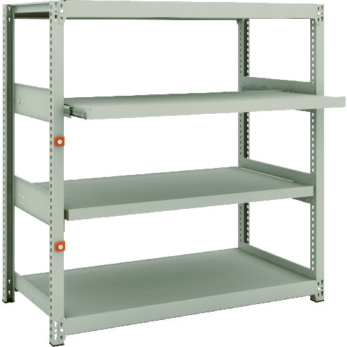 トラスコ中山 TRUSCO スチールラック M2型軽中量棚 1160X600X1200 2段 スライド2段 単体(ご注文単位1台)【直送品】