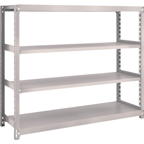 トラスコ中山 TRUSCO スチールラック M2型 W1460×D450×H1200 4段 単体 ネオグレー(ご注文単位1台)【直送品】