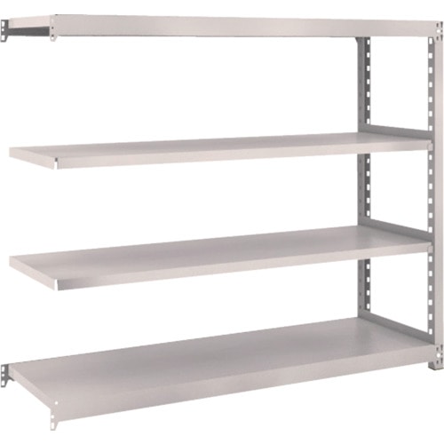 トラスコ中山 TRUSCO スチールラック M2型 W1460×D450×H1200 4段 連結 ネオグレー(ご注文単位1台)【直送品】