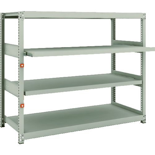 トラスコ中山 TRUSCO スチールラック M2型軽中量棚 1460X600X1200 2段 スライド2段 単体(ご注文単位1台)【直送品】