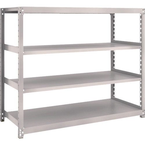 トラスコ中山 TRUSCO スチールラック M2型 W1460×D600×H1200 4段 単体 ネオグレー(ご注文単位1台)【直送品】