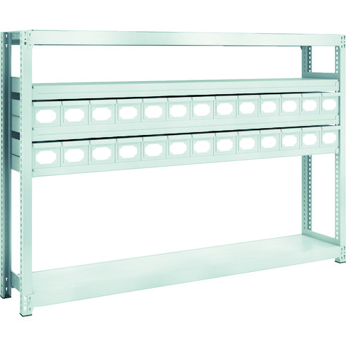 トラスコ中山 TRUSCO スチールラック M2型軽中量棚 H1200 スチール引出付 小X26 856-3211(ご注文単位1台)【直送品】