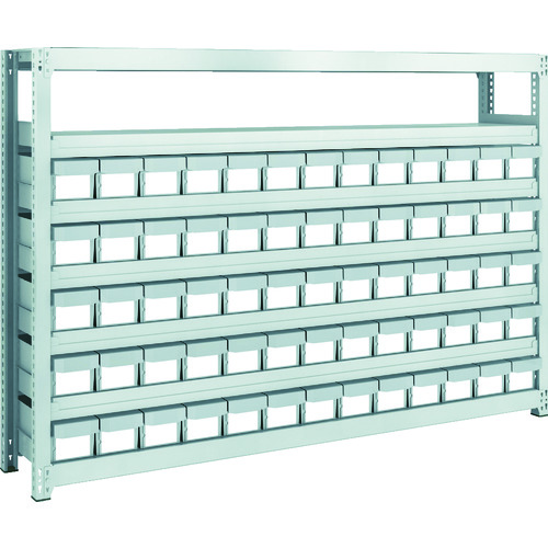 トラスコ中山 TRUSCO スチールラック M2型軽中量棚 H1200 樹脂NG引出付 小X65 856-3196(ご注文単位1台)【直送品】