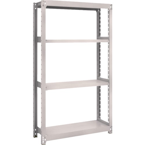トラスコ中山 TRUSCO スチールラック M2型 W860×D300×H1500 4段 単体 ネオグレー(ご注文単位1台)【直送品】