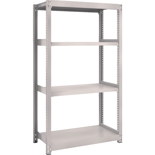 トラスコ中山 TRUSCO スチールラック M2型 W860×D450×H1500 4段 単体 ネオグレー(ご注文単位1台)【直送品】