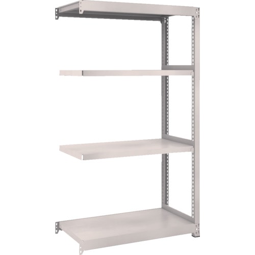 トラスコ中山 TRUSCO スチールラック M2型 W860×D450×H1500 4段 連結 ネオグレー(ご注文単位1台)【直送品】