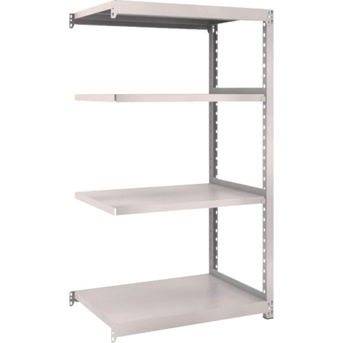 トラスコ中山 TRUSCO スチールラック M2型 W860×D600×H1500 4段 連結 ネオグレー(ご注文単位1台)【直送品】
