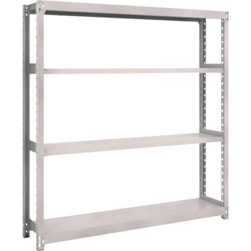 トラスコ中山 TRUSCO スチール製軽中量ボルトレス棚 M2型 W1460×D300×H1500 4段 単体 ネオグレー(ご注文単位1台)【直送品】