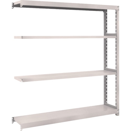 トラスコ中山 TRUSCO スチール製軽中量ボルトレス棚 M2型 W1460×D300×H1500 4段 連結 ネオグレー(ご注文単位1台)【直送品】