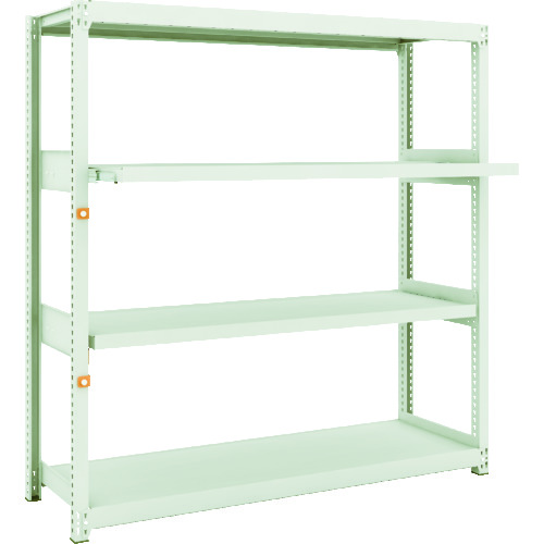 トラスコ中山 TRUSCO スチール製軽中量ボルトレス棚 M2型 W1460×D450×H1500 4段うちスライド2段 単体(ご注文単位1セット)【直送品】