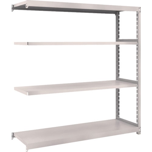 トラスコ中山 TRUSCO スチールラック M2型 W1460×D450×H1500 4段 連結 ネオグレー(ご注文単位1台)【直送品】