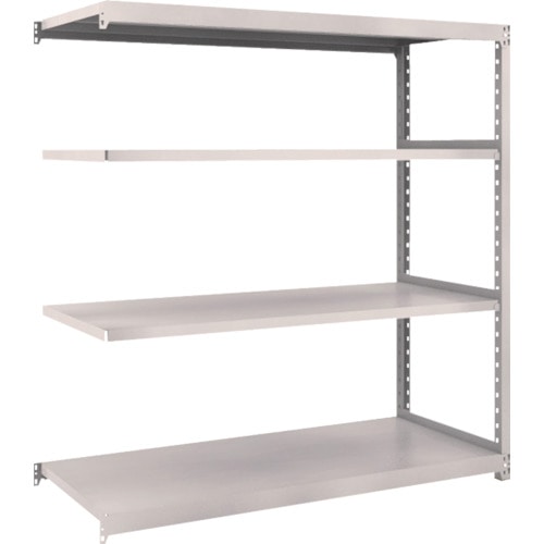 トラスコ中山 TRUSCO スチールラック M2型 W1460×D600×H1500 4段 連結 ネオグレー(ご注文単位1台)【直送品】