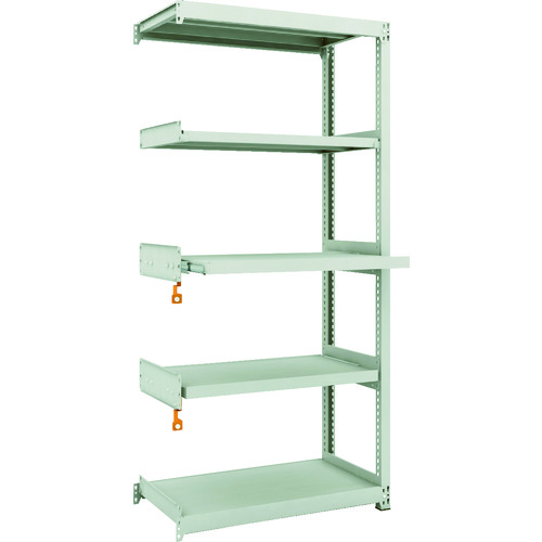 トラスコ中山 TRUSCO スチールラック M2型軽中量棚 860X450XH1800 3段 スライド2段 連結(ご注文単位1台)【直送品】