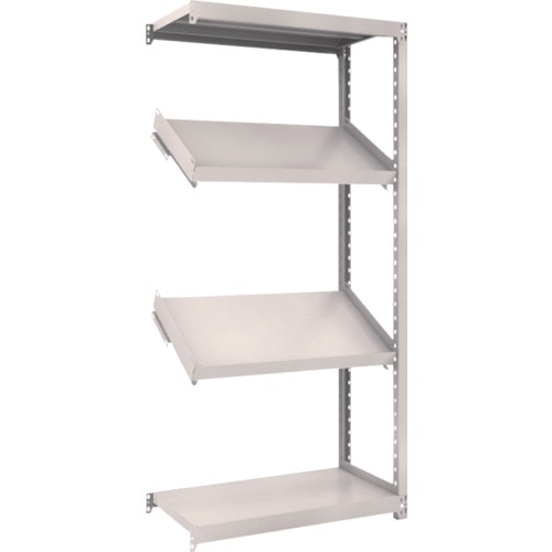 トラスコ中山 TRUSCO スチールラック M2型棚 900X450XH1800 4段 傾斜2段 連結(ご注文単位1台)【直送品】