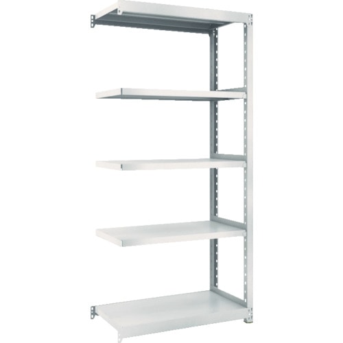 トラスコ中山 TRUSCO スチールラック M2型 W860×D450×H1800 5段 連結 ネオグレー(ご注文単位1台)【直送品】