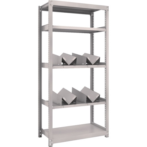 トラスコ中山 TRUSCO スチールラック M2型軽中量棚 860X450XH1800 缶受X4付(ご注文単位1台)【直送品】