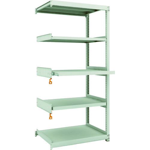 トラスコ中山 TRUSCO スチールラック M2型軽中量棚 860X600XH1800 3段 スライド2段 連結(ご注文単位1台)【直送品】