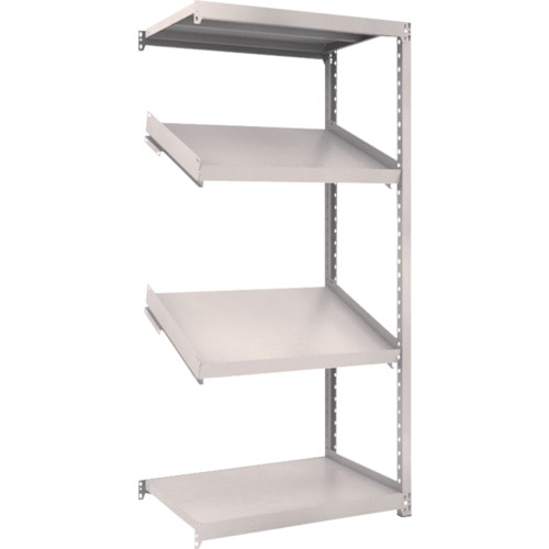 トラスコ中山 TRUSCO スチールラック M2型棚 900X600XH1800 4段 傾斜2段 連結(ご注文単位1台)【直送品】