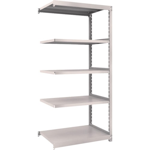 トラスコ中山 TRUSCO スチールラック M2型 W860×D600×H1800 5段 連結 ネオグレー(ご注文単位1台)【直送品】