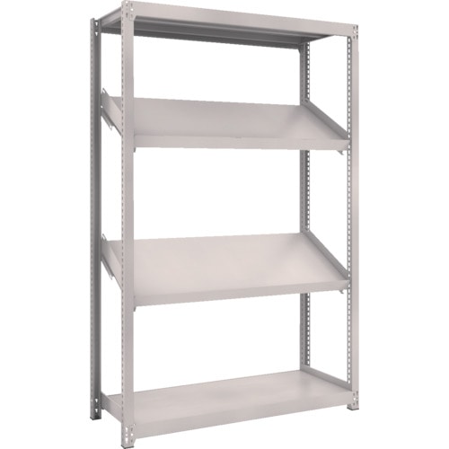 トラスコ中山 TRUSCO スチールラック M2型棚 1200X450XH1800 4段 傾斜2段(ご注文単位1台)【直送品】