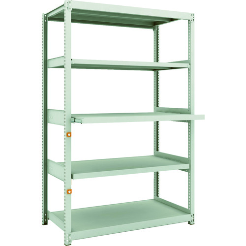 トラスコ中山 TRUSCO スチールラック M2型軽中量棚1160X600XH1800 3段 スライド2段 単体(ご注文単位1台)【直送品】