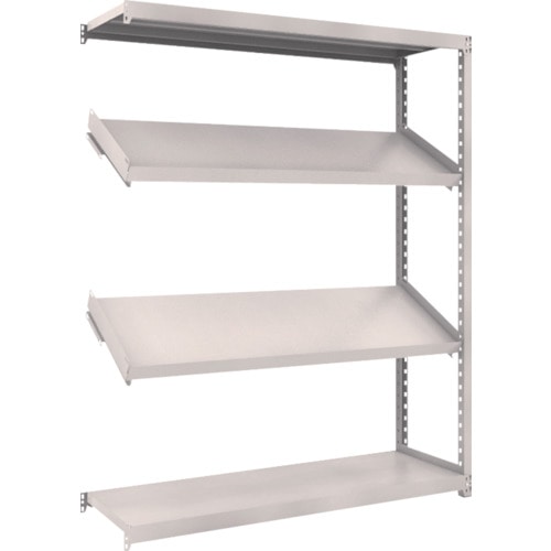 トラスコ中山 TRUSCO スチールラック M2型棚 1500X450XH1800 4段 傾斜2段 連結（ご注文単位1台）【直送品】