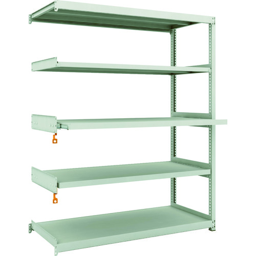 トラスコ中山 TRUSCO スチールラック M2型軽中量棚1460X600XH1800 3段 スライド2段 連結（ご注文単位1台）【直送品】