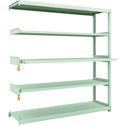 トラスコ中山 TRUSCO スチールラック M2型軽中量棚1760X450XH1800 3段 スライド2段 連結(ご注文単位1台)【直送品】