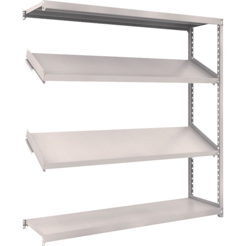 トラスコ中山 TRUSCO スチールラック M2型棚 1800X450XH1800 4段 傾斜2段 連結(ご注文単位1台)【直送品】