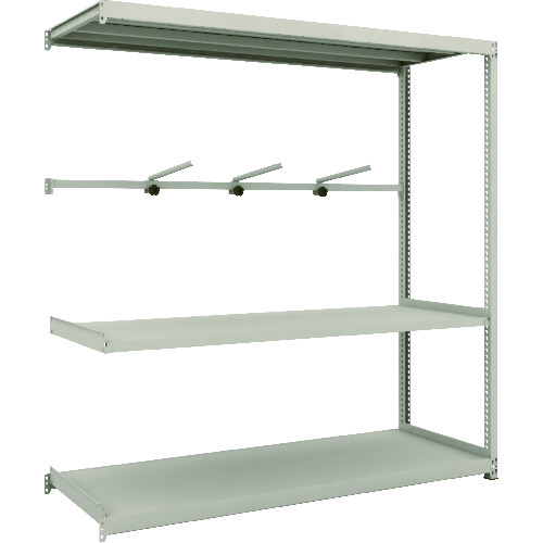 トラスコ中山 TRUSCO スチールラック M2型軽中量棚 1760X600XH1800 3段 アーム1段 連結(ご注文単位1台)【直送品】