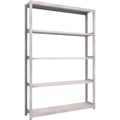 トラスコ中山 TRUSCO スチールラック M2型軽中量棚 1460X300XH2100 5段 単体 ネオグレー(ご注文単位1台)【直送品】