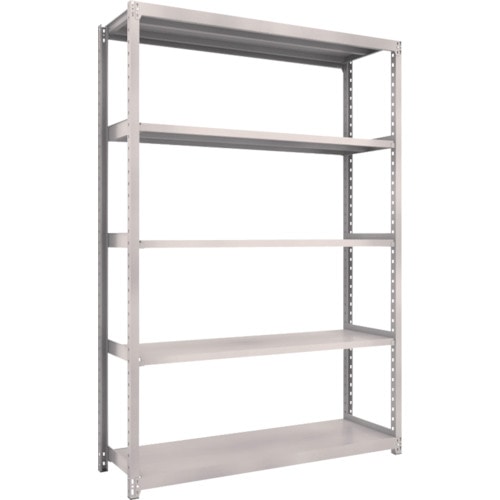 トラスコ中山 TRUSCO スチールラック M2型軽中量棚 1460X450XH2100 5段 単体 ネオグレー(ご注文単位1台)【直送品】