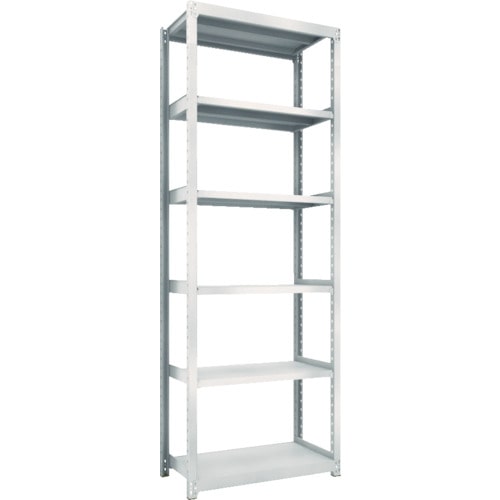トラスコ中山 TRUSCO スチールラック M2型 W860×D450×H2400 6段 単体 ネオグレー(ご注文単位1台)【直送品】