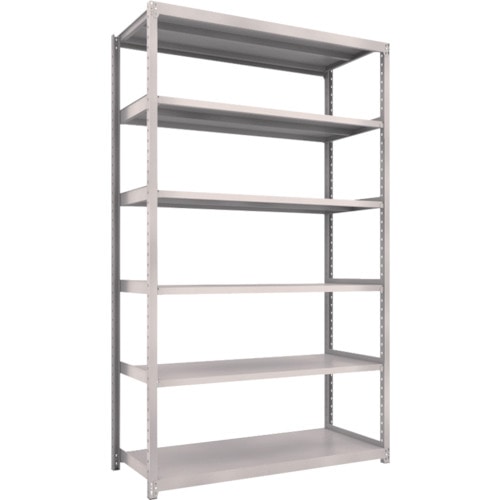 トラスコ中山 TRUSCO スチールラック M2型 W1460×D600×H2400 6段 単体 ネオグレー(ご注文単位1台)【直送品】